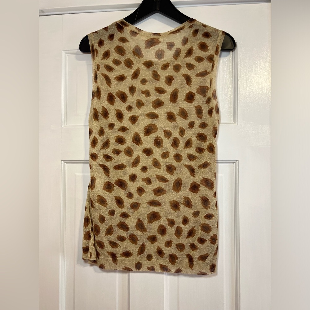 #4 ESCADA • SHEER LEOPARD SHELL BLOUSE • EUC - Picture 6 of 6